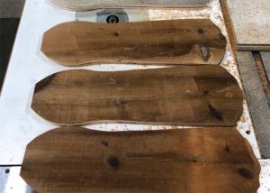 reclaimed wooden fan blades